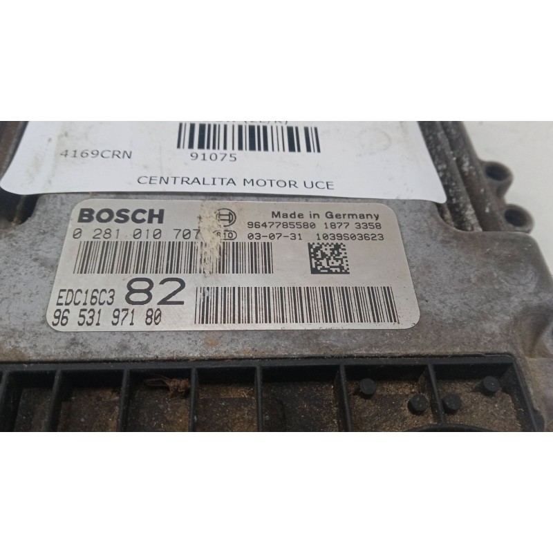 Recambio de centralita motor uce para peugeot 206 sw (2e/k) 1.4 hdi referencia OEM IAM 9653197180 9647785580 0281010707