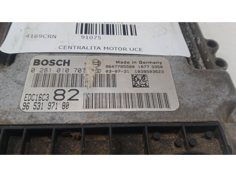 Recambio de centralita motor uce para peugeot 206 sw (2e/k) 1.4 hdi referencia OEM IAM 9653197180 9647785580 0281010707
