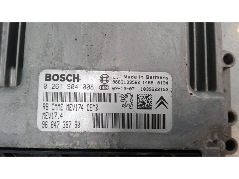 Recambio de centralita motor uce para peugeot 207 cc (wd_) 1.6 16v referencia OEM IAM 9664738780  