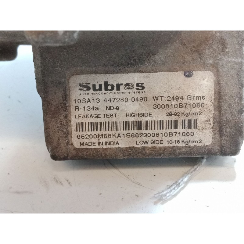 Recambio de compresor a/a para suzuki alto vii (gf) 1.0 (amf310) referencia OEM IAM 95200M68KA1  10SA13 4472800490 Recambio de compresor a/a para suzuki alto vii (gf) 1.0 (amf310) referencia OEM IAM 95200M68KA1  10SA13 4472800490