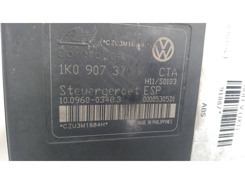Recambio de abs para volkswagen golf v (1k1) 2.0 tdi 16v referencia OEM IAM 1K0 907379 K  