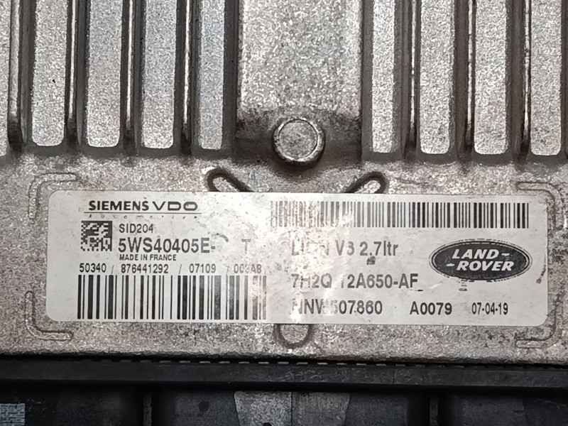 Recambio de centralita motor uce para land rover discovery iii (l319) 2.7 td 4x4 referencia OEM IAM 7H2Q12A650AF  