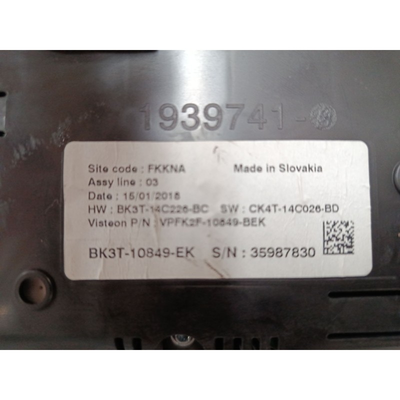 Recambio de cuadro instrumentos para ford transit v363 autobús (fad, fbd) 2.2 tdci rwd referencia OEM IAM BK3T10849EK  