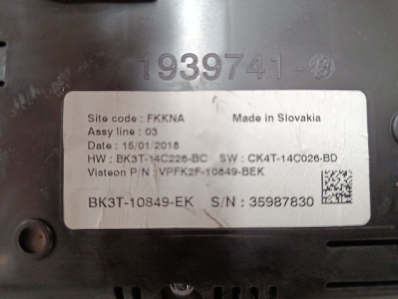 Recambio de cuadro instrumentos para ford transit v363 autobús (fad, fbd) 2.2 tdci rwd referencia OEM IAM BK3T10849EK  