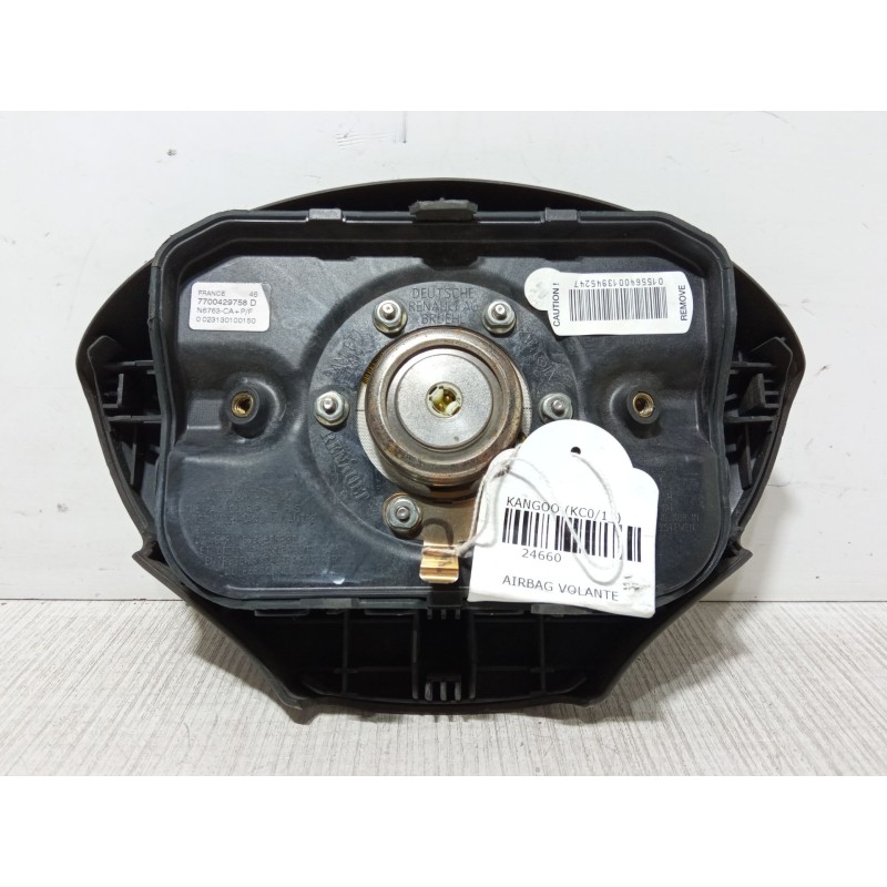 Recambio de airbag volante para renault kangoo (kc0/1_) d 65 1.9 (kc0e, kc02, kc0j, kc0n) referencia OEM IAM 7700429758D  