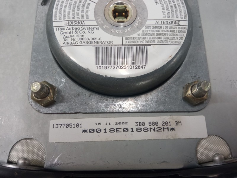 Recambio de airbag volante para volkswagen golf iv (1j1) 1.6 16v referencia OEM IAM 3B0880201BM  