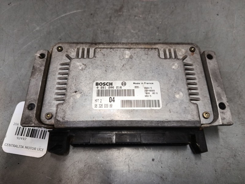 Recambio de centralita motor uce para peugeot 206 hatchback (2a/c) 1.6 i referencia OEM IAM 9632693980  0261206216