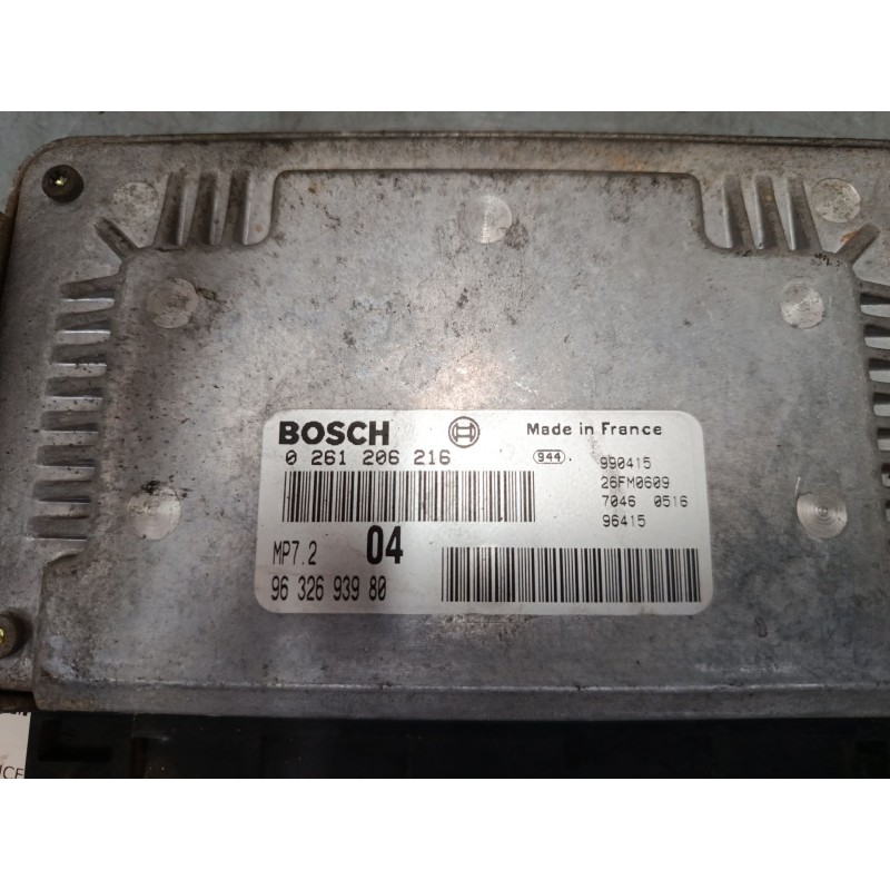 Recambio de centralita motor uce para peugeot 206 hatchback (2a/c) 1.6 i referencia OEM IAM 9632693980  0261206216