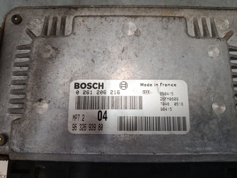 Recambio de centralita motor uce para peugeot 206 hatchback (2a/c) 1.6 i referencia OEM IAM 9632693980  0261206216