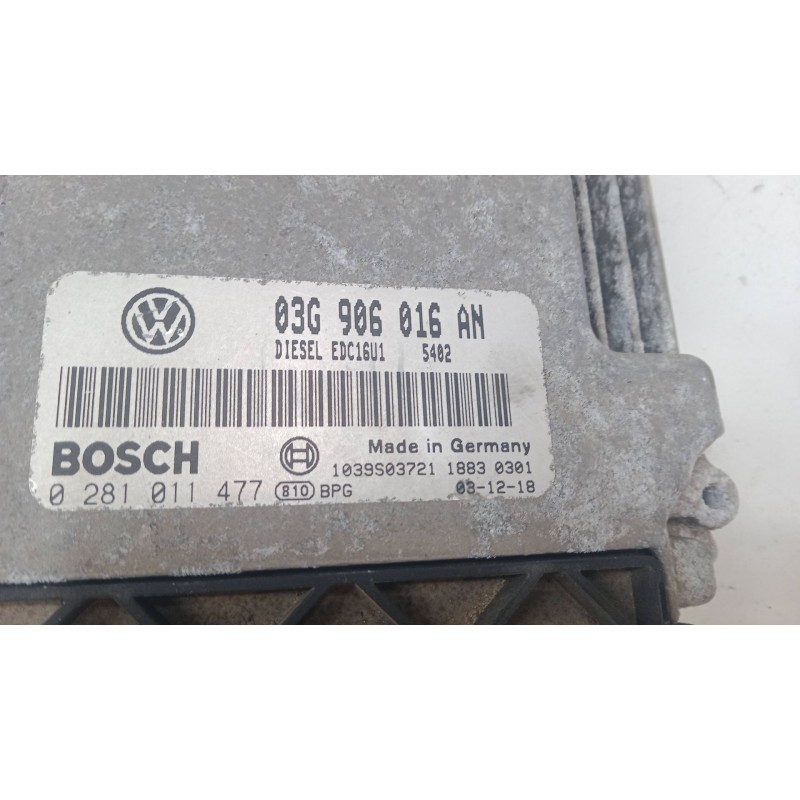 Recambio de centralita motor uce para volkswagen golf v (1k1) 2.0 tdi 16v referencia OEM IAM 03G906016AN  0281011477