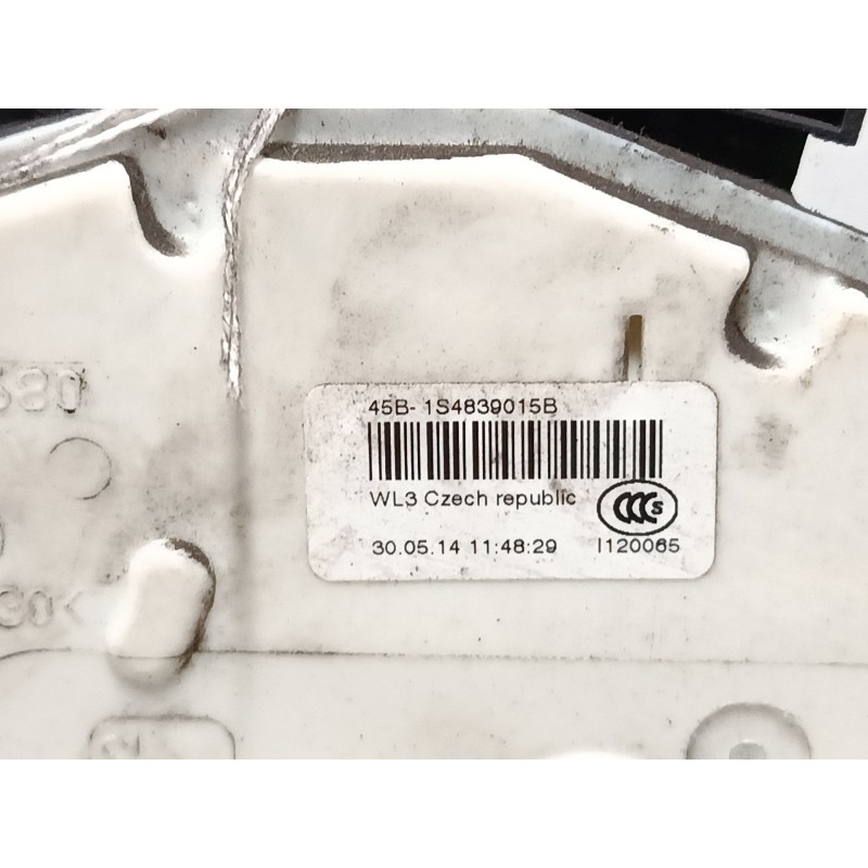 Recambio de cerradura puerta trasera izquierda para skoda superb ii (3t4) 2.0 tdi 16v referencia OEM IAM 1s4839015b  