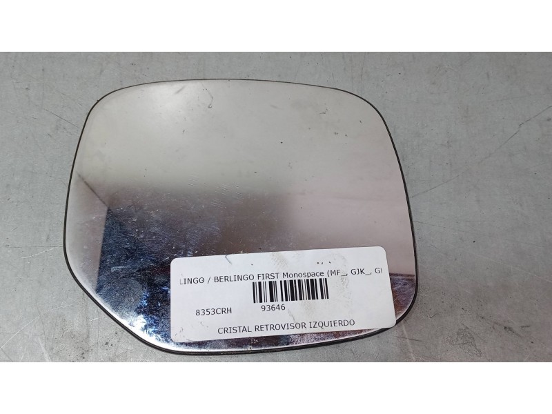 Recambio de cristal retrovisor izquierdo para citroën berlingo / berlingo first monospace (mf_, gjk_, gfk_) 2.0 hdi 90 (mfrhy) r Recambio de cristal retrovisor izquierdo para citroën berlingo / berlingo first monospace (mf_, gjk_, gfk_) 2.0 hdi 90 (mfrhy) r