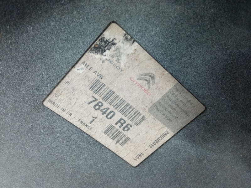 Recambio de aleta delantera izquierda para peugeot expert tepee (vf3x_) 2.0 hdi 120 referencia OEM IAM    Recambio de aleta delantera izquierda para peugeot expert tepee (vf3x_) 2.0 hdi 120 referencia OEM IAM