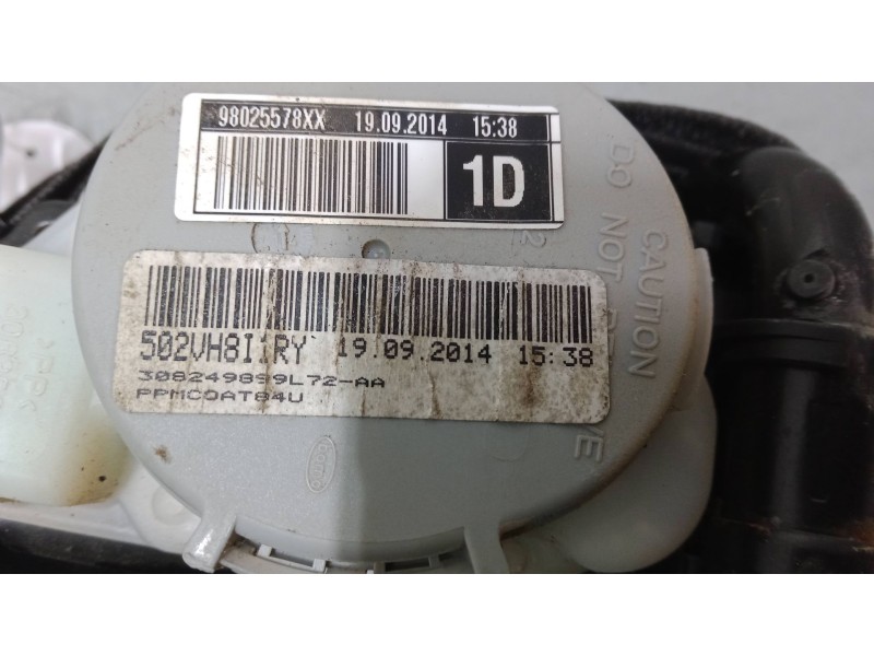Recambio de cinturon seguridad delantero derecho para peugeot partner tepee 1.6 hdi / bluehdi 75 referencia OEM IAM 98025582XX  