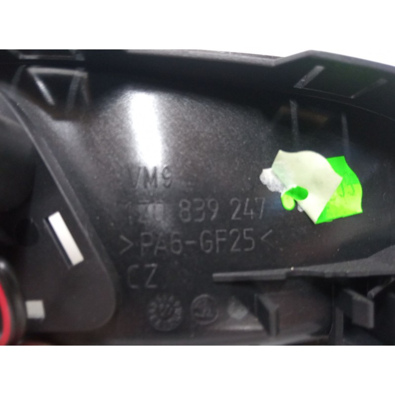 Recambio de maneta interior puerta trasera izquierda para skoda yeti (5l) 2.0 tdi referencia OEM IAM 1z0839247   Recambio de maneta interior puerta trasera izquierda para skoda yeti (5l) 2.0 tdi referencia OEM IAM 1z0839247