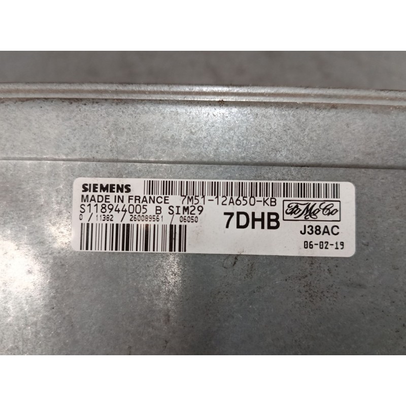 Recambio de centralita motor uce para ford focus ii (da_, hcp, dp) 1.6 ti referencia OEM IAM 7M5112A650KB  S118944005B Recambio de centralita motor uce para ford focus ii (da_, hcp, dp) 1.6 ti referencia OEM IAM 7M5112A650KB  S118944005B