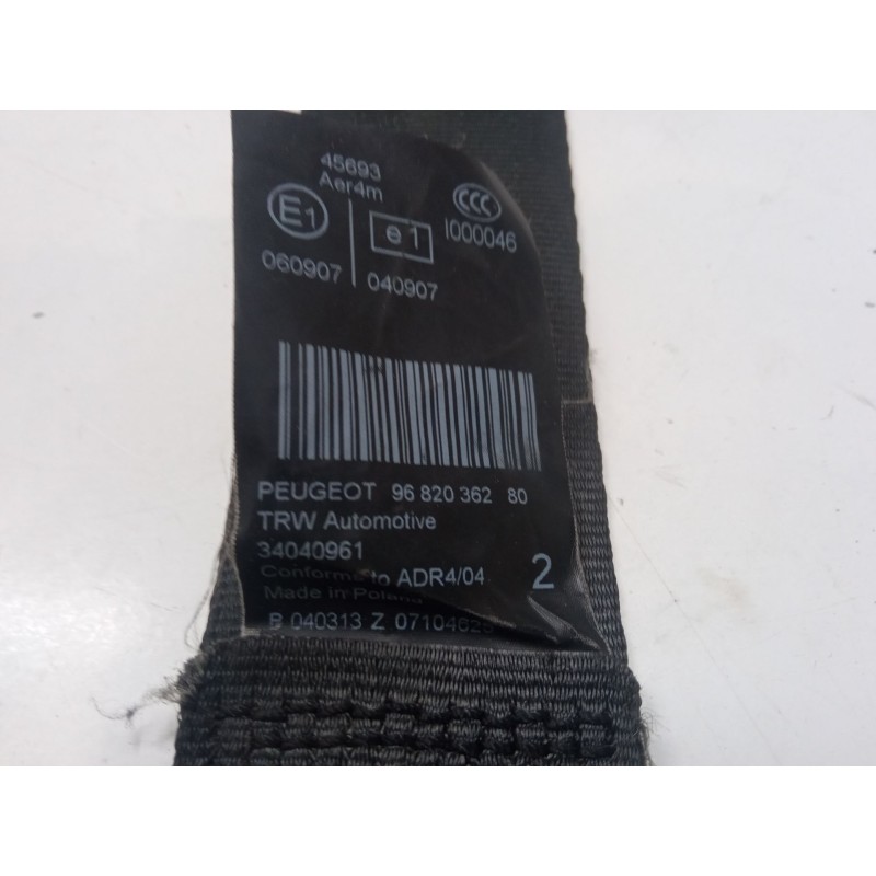 Recambio de cinturon seguridad trasero derecho para peugeot 3008 i monospace (0u_) 1.6 hdi 115 / bluehdi 115 referencia OEM IAM 
