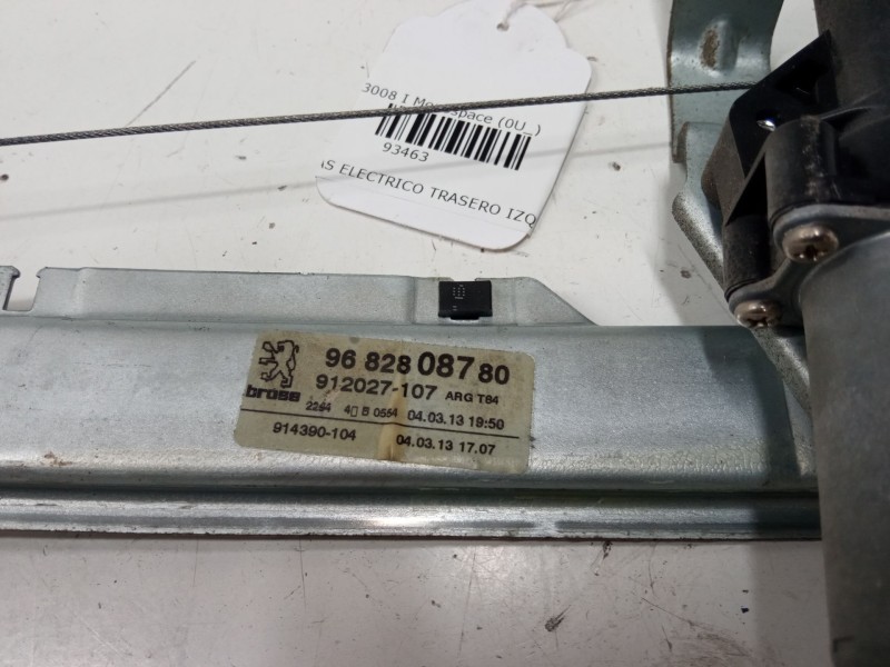 Recambio de elevalunas electrico trasero izquierdo para peugeot 3008 i monospace (0u_) 1.6 hdi 115 / bluehdi 115 referencia OEM 