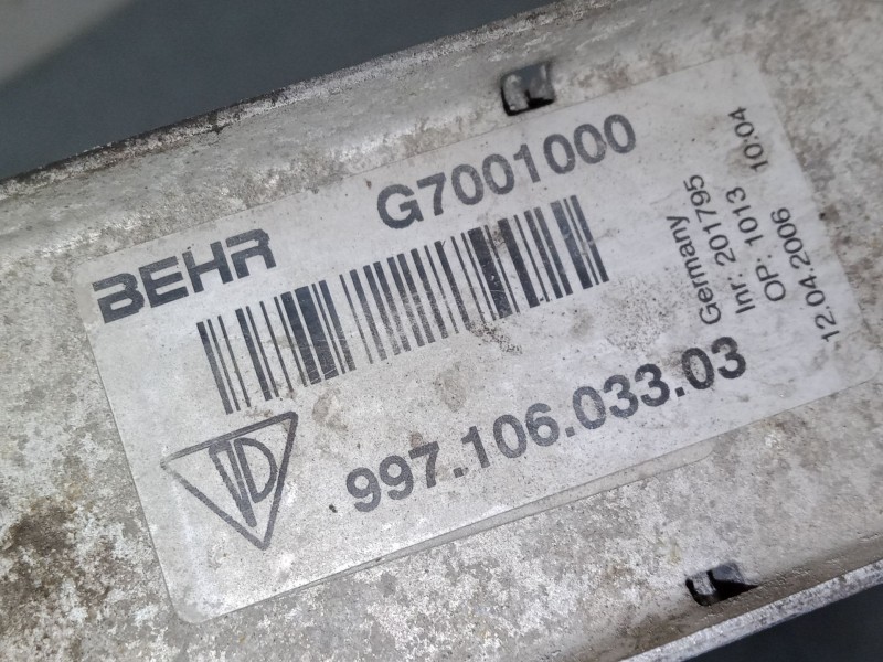 Recambio de radiador agua para porsche cayman (987) s 3.4 referencia OEM IAM 99710603303  