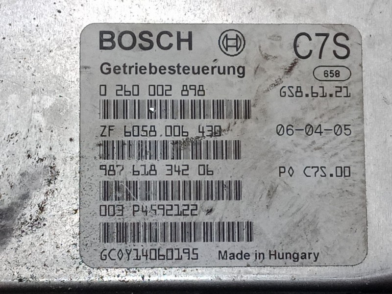 Recambio de modulo electronico para porsche cayman (987) s 3.4 referencia OEM IAM 0260002898 Tiptronic Control Module 9876183420