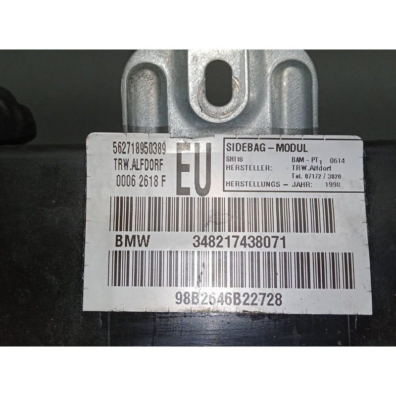 Recambio de airbag de puerta delantero derecho para bmw bmw 320 i referencia OEM IAM 348217438071 98b2646b22728 562718950389 Recambio de airbag de puerta delantero derecho para bmw bmw 320 i referencia OEM IAM 348217438071 98b2646b22728 562718950389
