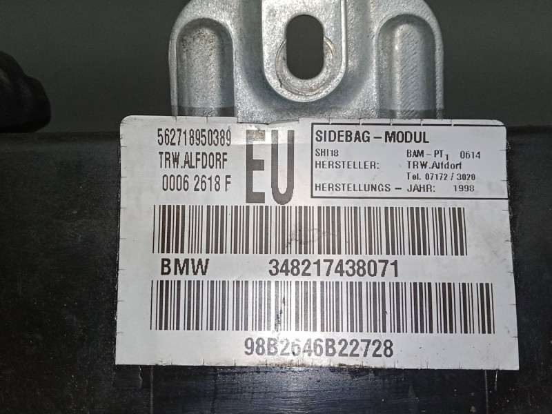 Recambio de airbag de puerta delantero derecho para bmw bmw 320 i referencia OEM IAM 348217438071 98b2646b22728 562718950389 Recambio de airbag de puerta delantero derecho para bmw bmw 320 i referencia OEM IAM 348217438071 98b2646b22728 562718950389