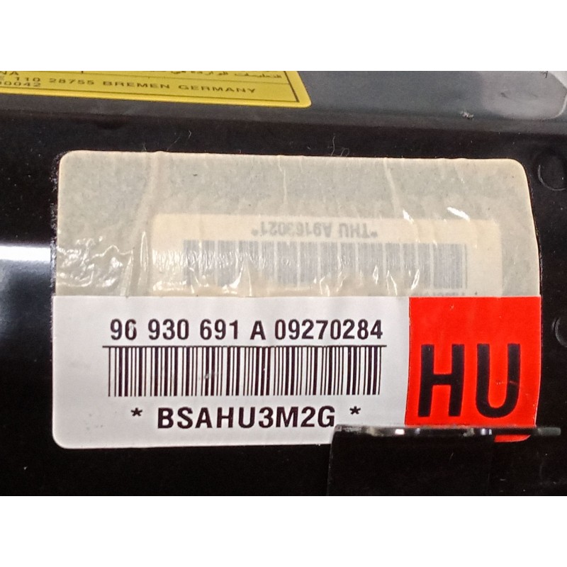 Recambio de airbag salpicadero para chevrolet aveo / kalos hatchback (t250, t255) 1.2 referencia OEM IAM 96930691   Recambio de airbag salpicadero para chevrolet aveo / kalos hatchback (t250, t255) 1.2 referencia OEM IAM 96930691