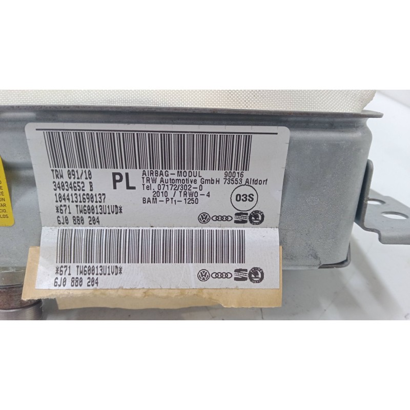 Recambio de airbag salpicadero para seat ibiza iv (6j5, 6p1) 1.4 tdi referencia OEM IAM    Recambio de airbag salpicadero para seat ibiza iv (6j5, 6p1) 1.4 tdi referencia OEM IAM