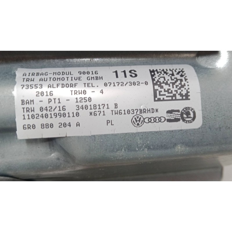 Recambio de airbag salpicadero para volkswagen polo v (6r1, 6c1) 1.0 referencia OEM IAM 6R0880204A 1102401990110 671TW61037BRHD Recambio de airbag salpicadero para volkswagen polo v (6r1, 6c1) 1.0 referencia OEM IAM 6R0880204A 1102401990110 671TW61037BRHD