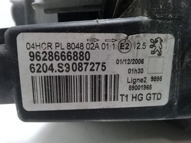 Recambio de faro izquierdo para peugeot 206 cc (2d) 1.6 referencia OEM IAM 9628666880  
