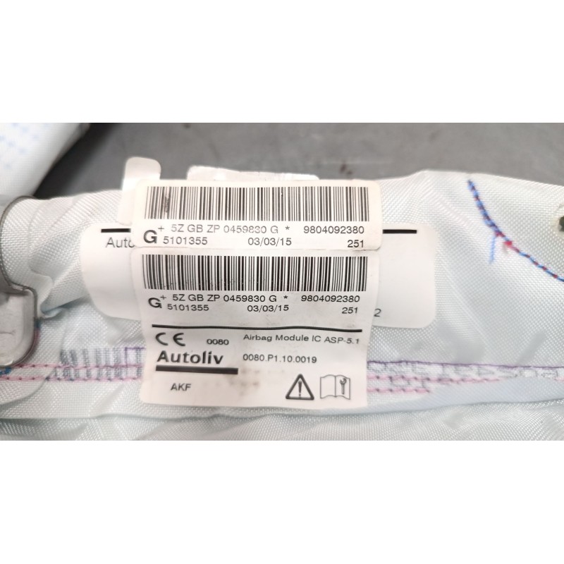 Recambio de airbag lateral delantero izquierdo para peugeot 2008 i (cu_) 1.2 thp 110 / puretech 110 referencia OEM IAM 980409238 Recambio de airbag lateral delantero izquierdo para peugeot 2008 i (cu_) 1.2 thp 110 / puretech 110 referencia OEM IAM 980409238