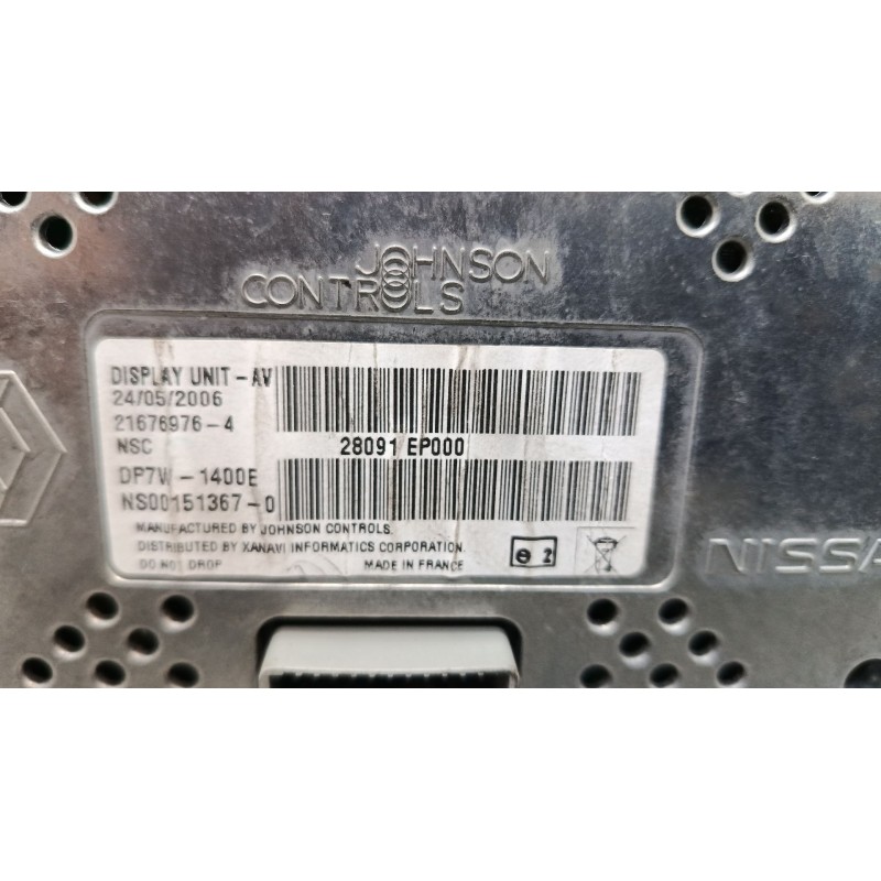 Recambio de pantalla multifuncion para nissan pathfinder iii (r51) 2.5 dci referencia OEM IAM 28091EP000  
