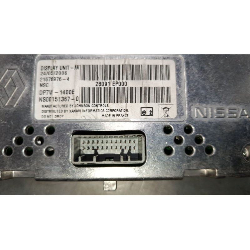 Recambio de pantalla multifuncion para nissan pathfinder iii (r51) 2.5 dci referencia OEM IAM 28091EP000  