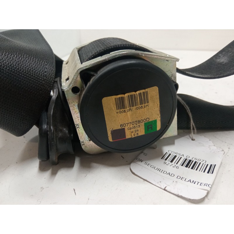 Recambio de cinturon seguridad delantero derecho para opel corsa d (s07) 1.3 cdti (l08, l68) referencia OEM IAM   