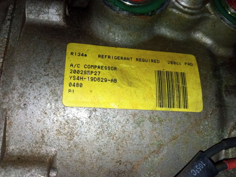 Recambio de compresor a/a para ford fusion (ju_) 1.4 referencia OEM IAM YS4H19D629   Recambio de compresor a/a para ford fusion (ju_) 1.4 referencia OEM IAM YS4H19D629