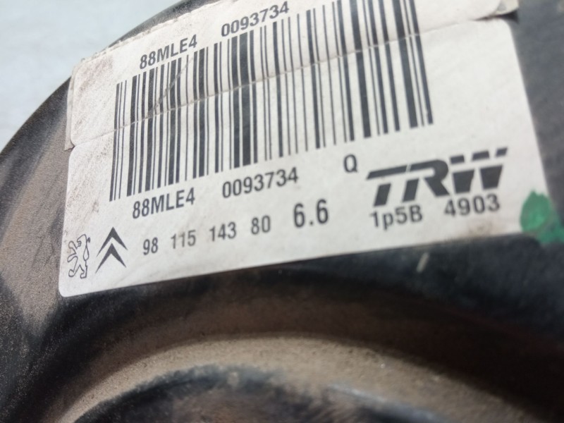 Recambio de servofreno para citroën c4 cactus 1.2 vti 82 referencia OEM IAM 9811514380   Recambio de servofreno para citroën c4 cactus 1.2 vti 82 referencia OEM IAM 9811514380