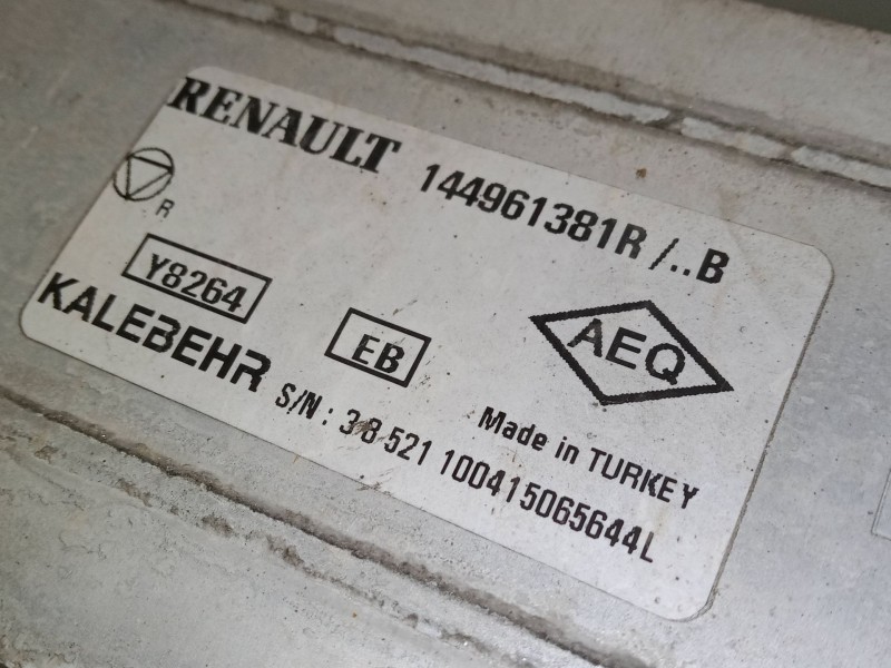 Recambio de intercooler para renault captur i (j5_, h5_) 1.5 dci 90 referencia OEM IAM 144961381  