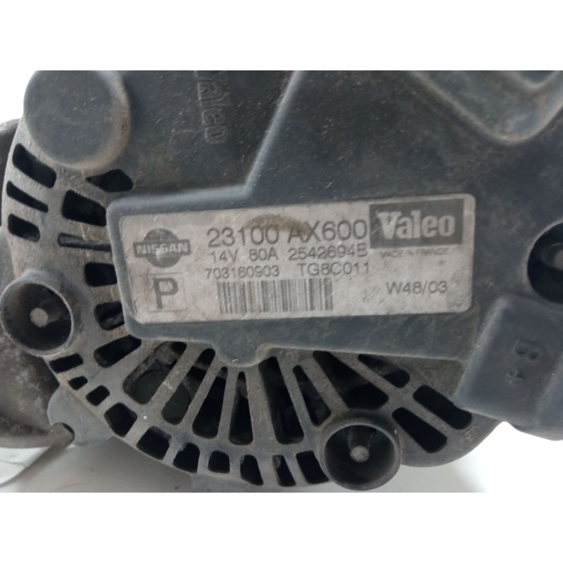 Recambio de alternador para nissan micra iii (k12) 1.2 16v referencia OEM IAM 703160903 tg8c011 2542694b 23100ax600