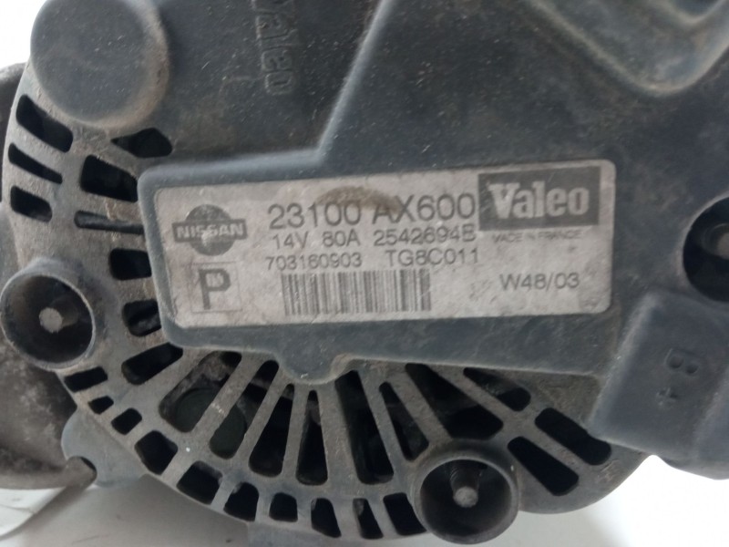 Recambio de alternador para nissan micra iii (k12) 1.2 16v referencia OEM IAM 703160903 tg8c011 2542694b 23100ax600
