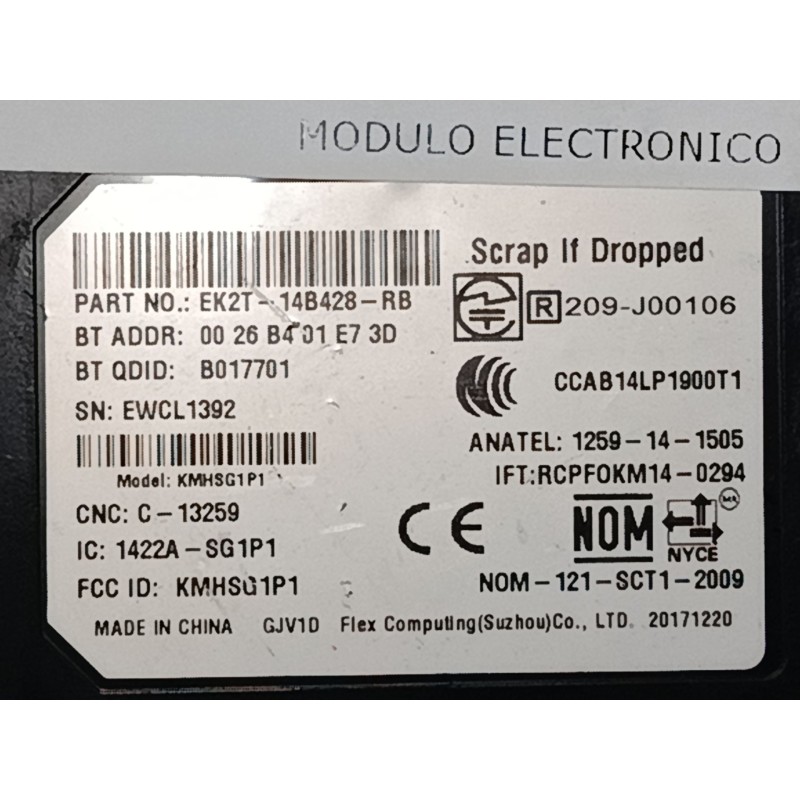 Recambio de modulo electronico para ford transit v363 autobús (fad, fbd) 2.2 tdci rwd referencia OEM IAM EK2T14B428RB  
