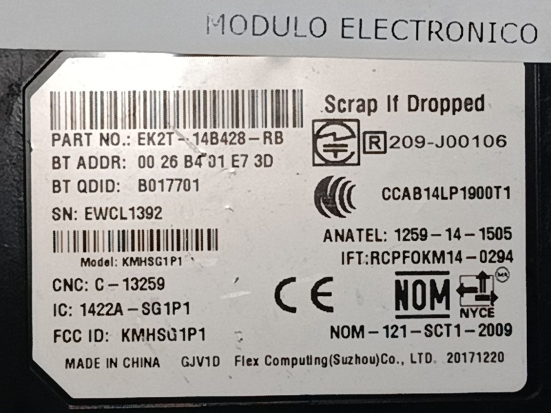 Recambio de modulo electronico para ford transit v363 autobús (fad, fbd) 2.2 tdci rwd referencia OEM IAM EK2T14B428RB  