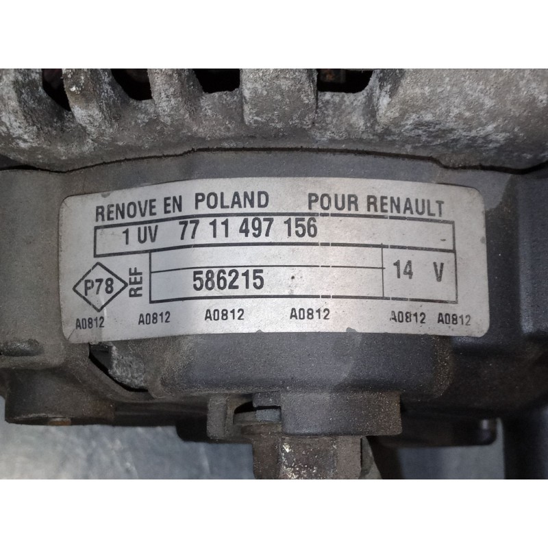 Recambio de alternador para renault megane ii (bm0/1_, cm0/1_) 1.5 dci (bm0f, bm0t, bm2b, cm0f, cm0t) referencia OEM IAM 7711497