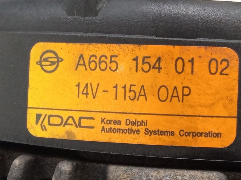Recambio de alternador para ssangyong rexton / rexton ii (gab_) 2.7 xdi referencia OEM IAM A6651540102  