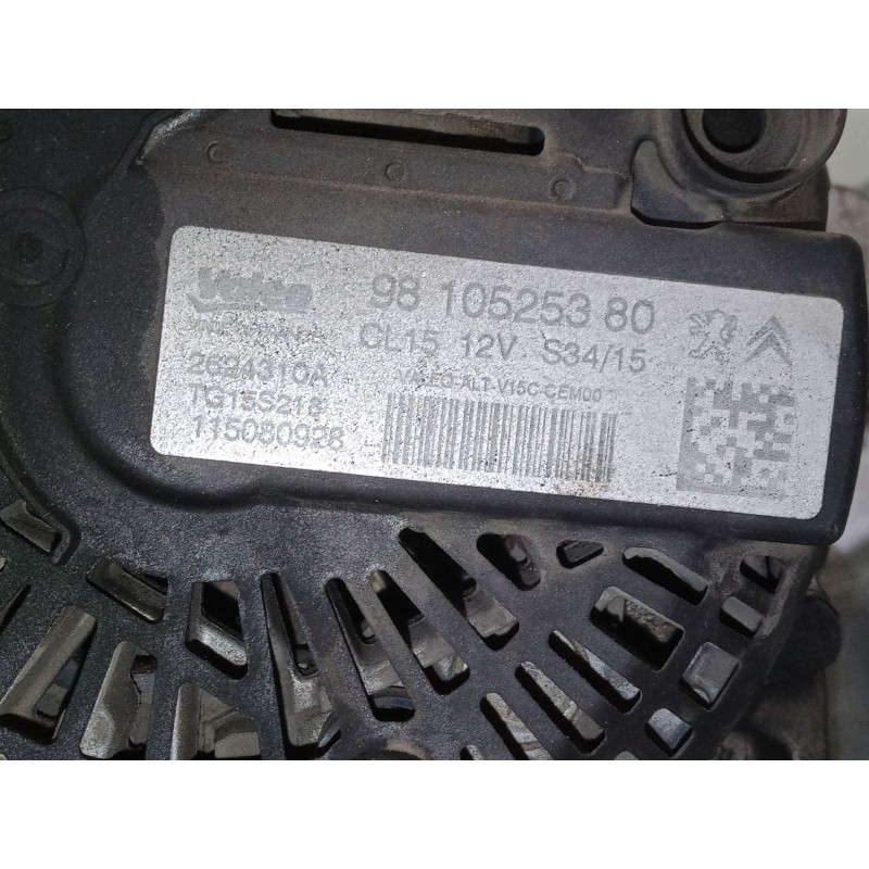 Recambio de alternador para peugeot 208 i (ca_, cc_) 1.6 hdi / bluehdi 75 referencia OEM IAM 9810525380  