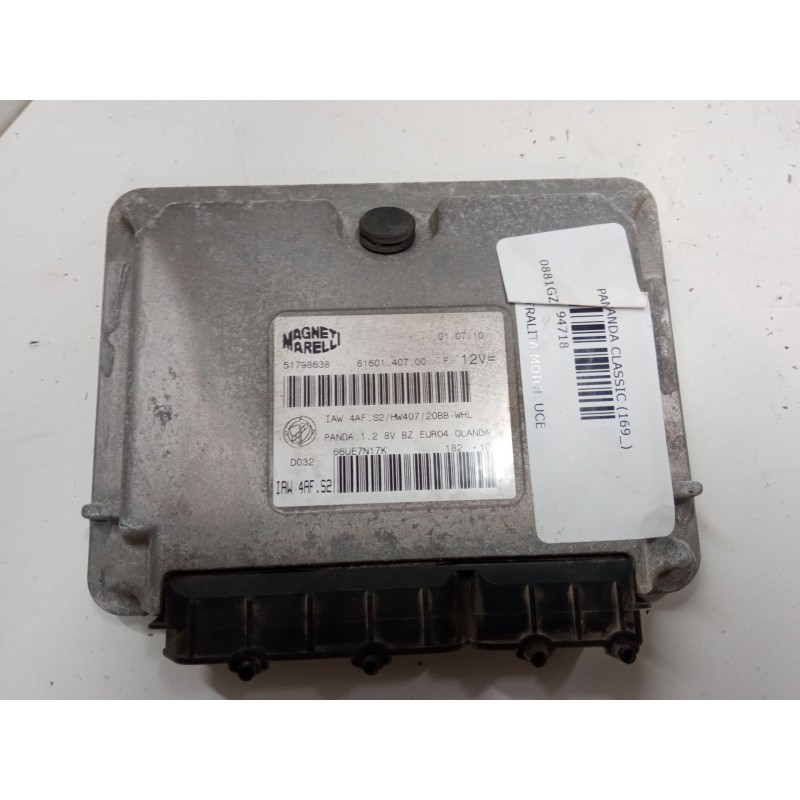 Recambio de centralita motor uce para fiat panda / panda classic (169_) 1.2 (169.axb11, 169.axb1a) referencia OEM IAM 51798638  