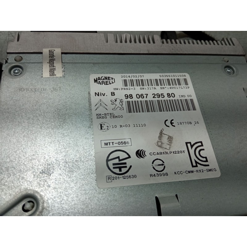 Recambio de pantalla multifuncion para peugeot 208 i (ca_, cc_) 1.2 vti 82 referencia OEM IAM   