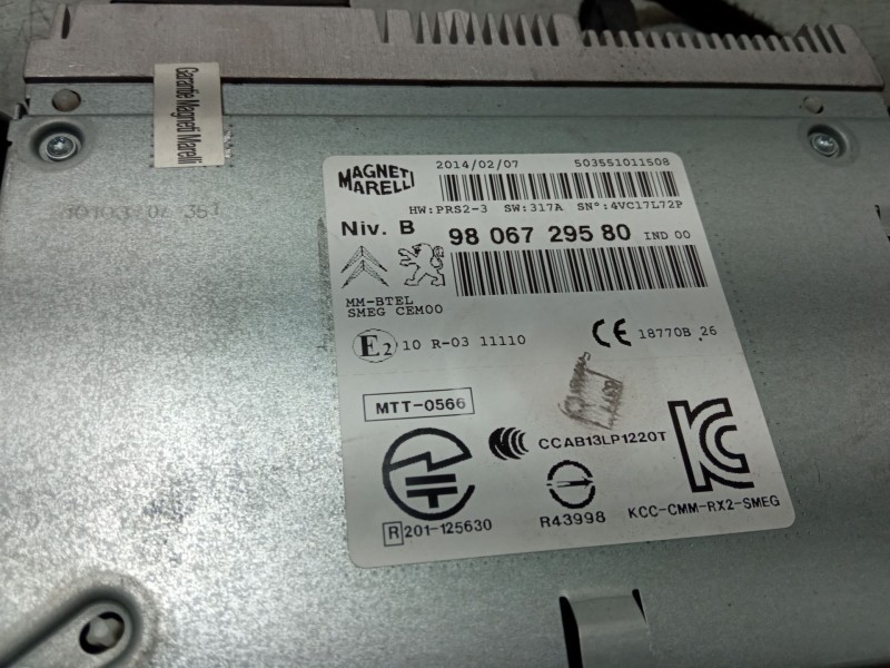 Recambio de pantalla multifuncion para peugeot 208 i (ca_, cc_) 1.2 vti 82 referencia OEM IAM   