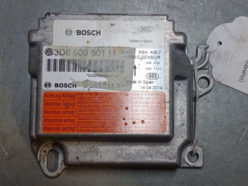 Recambio de centralita airbag para volkswagen touareg (7la, 7l6, 7l7) 2.5 r5 tdi referencia OEM IAM 3D0909601M  