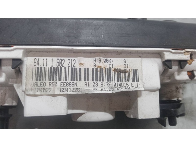 Recambio de mando calefaccion / a/a para mini mini descapotable (r52) cooper referencia OEM IAM 64111502212  