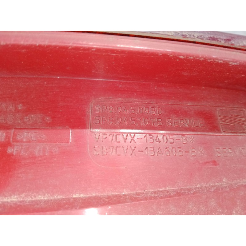 Recambio de piloto trasero porton izquierdo para seat altea xl (5p5, 5p8) 2.0 tdi 16v 4x4 referencia OEM IAM   